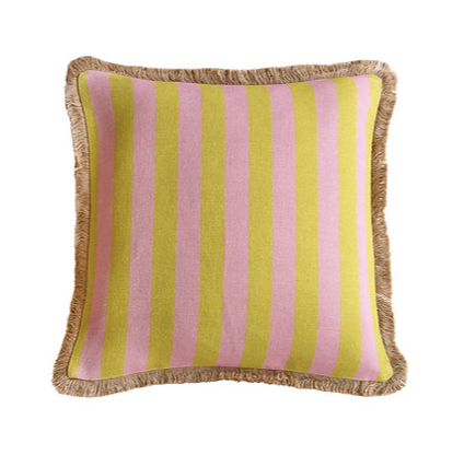 Pink and mustard sales cushions
