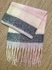 Fringed scarf - Pink/ Cream