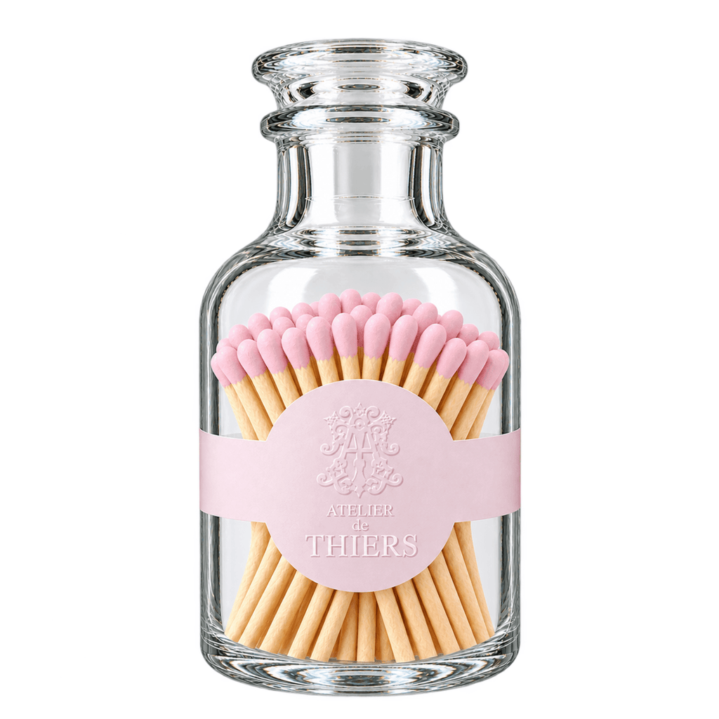 Matches in Glass Jar - Pink