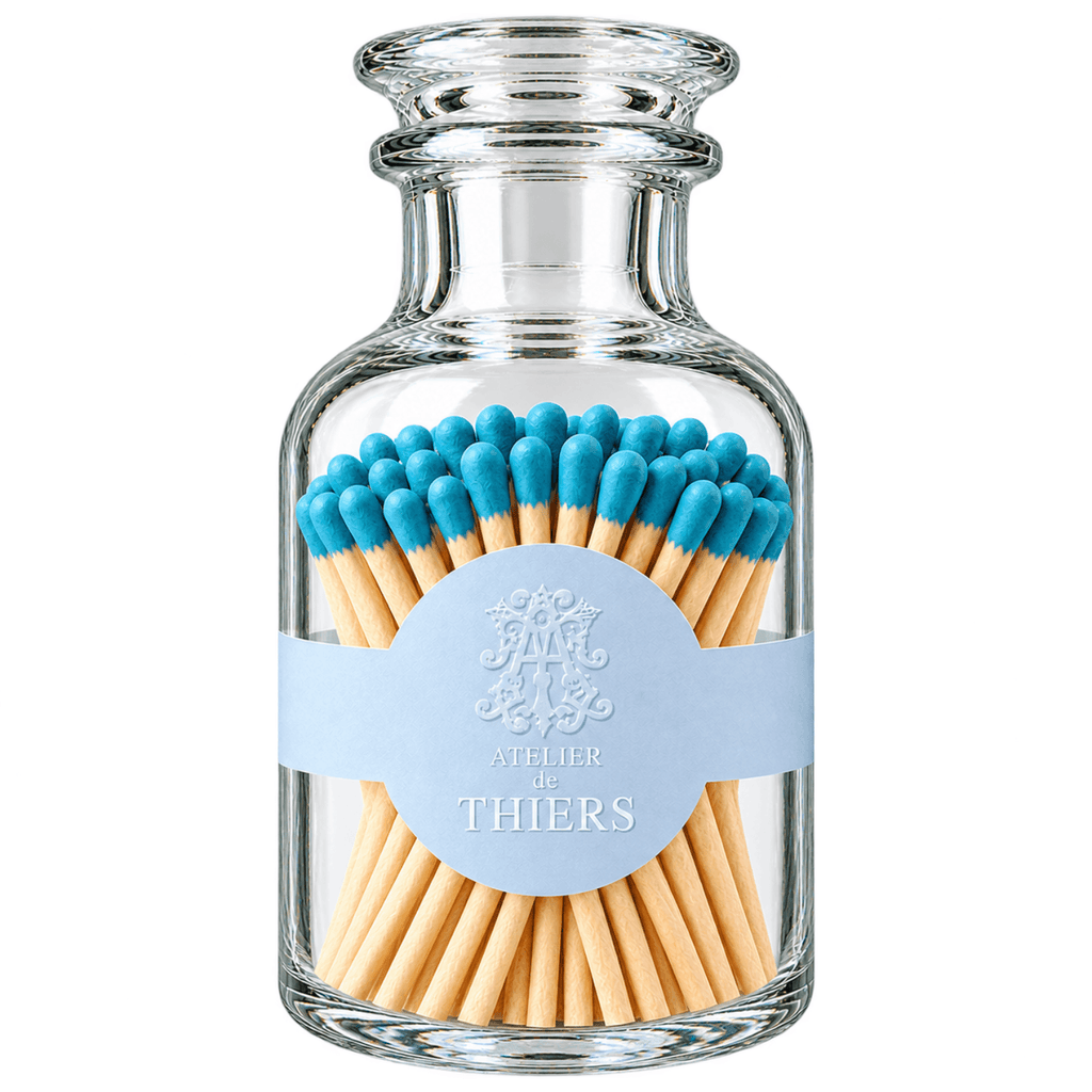 Matches in Glass Jar - Blue
