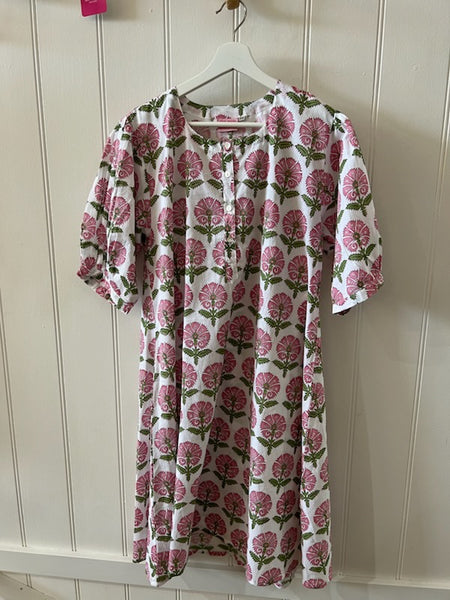 Nightdress - Floral Pink