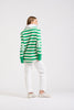 EST 1971 Rugby Cotton Sweatshirt - Green Stripe