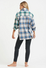 Shirty Classic Cur Shirt Flannel - Blue/ Green/ White