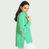 EST 1971 Collar Cotton Sweatshirt - Bright Green/ Floral