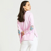 EST 1971 Collar Cotton Sweatshirt - Powder Pink/ Floral