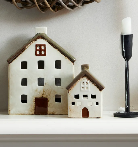 Alsace Tea Light Villa - Olive Green