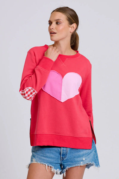 EST 1971 Classic Zipside Sweatshirt Heart - Nantucket Red Combo