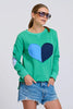 EST 1971 Classic Zipside Sweatshirt Heart - Pea Green Combo