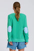 EST 1971 Classic Zipside Sweatshirt Heart - Pea Green Combo