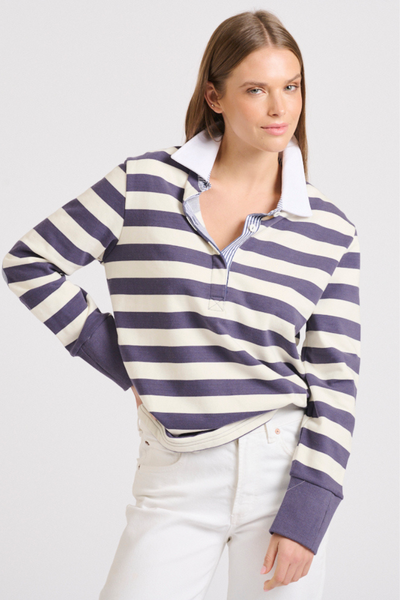 EST 1971 Rugby Cotton Sweatshirt - Old Navy Stripe