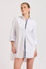 Shirty The Boyfriend Shirt - White/Navy Trim