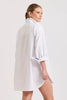 Shirty The Boyfriend Shirt - White/Navy Trim