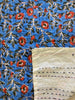 Kantha Quilt (Large) - Blue & Red Poppies