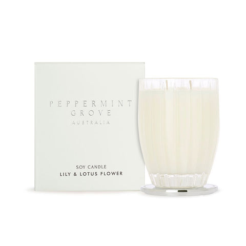 Peppermint Grove Soy Candle - Lily & Lotus Flower