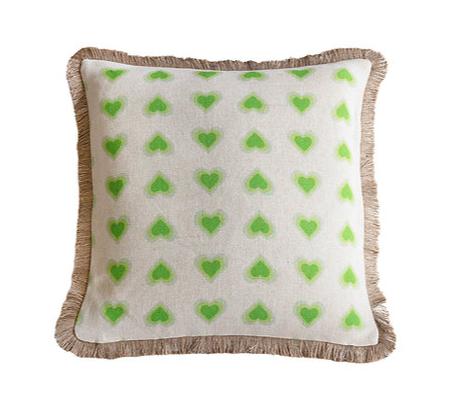 Square outdoor cushion - Green Heart