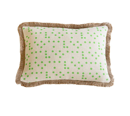 Rectangular outdoor cushion - Green Dots