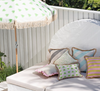 Rectangular outdoor cushion - Aqua Diagonal Stripe