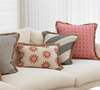 Square outdoor cushion - Pink & Orange Floral