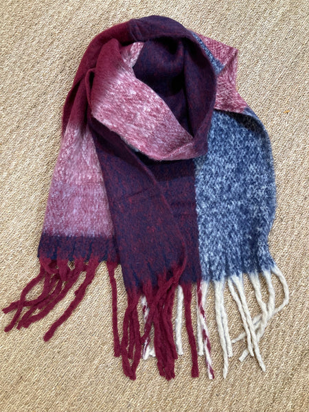 Fringed scarf - Classic Navy