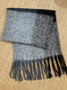Fringed scarf - Charcoal/ Grey
