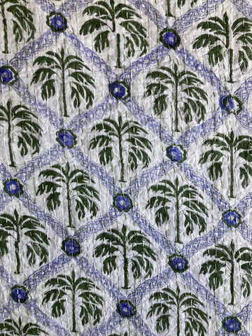 Kantha Quilt (Small) - Lattice Palm