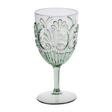 Acrylic wine glass - sage green